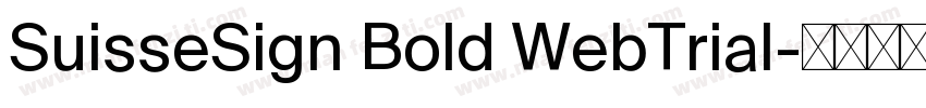 SuisseSign Bold WebTrial字体转换